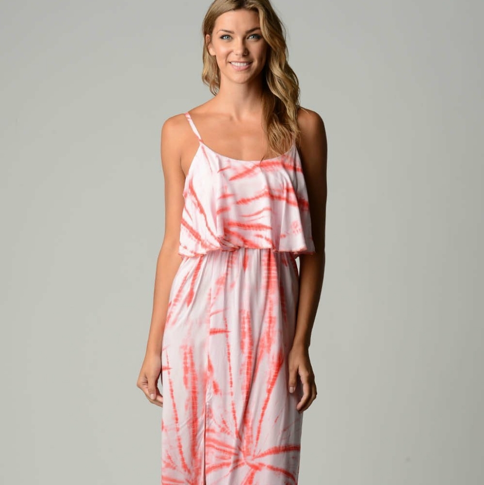 Women's Printed Tie Dye Maxi Dress